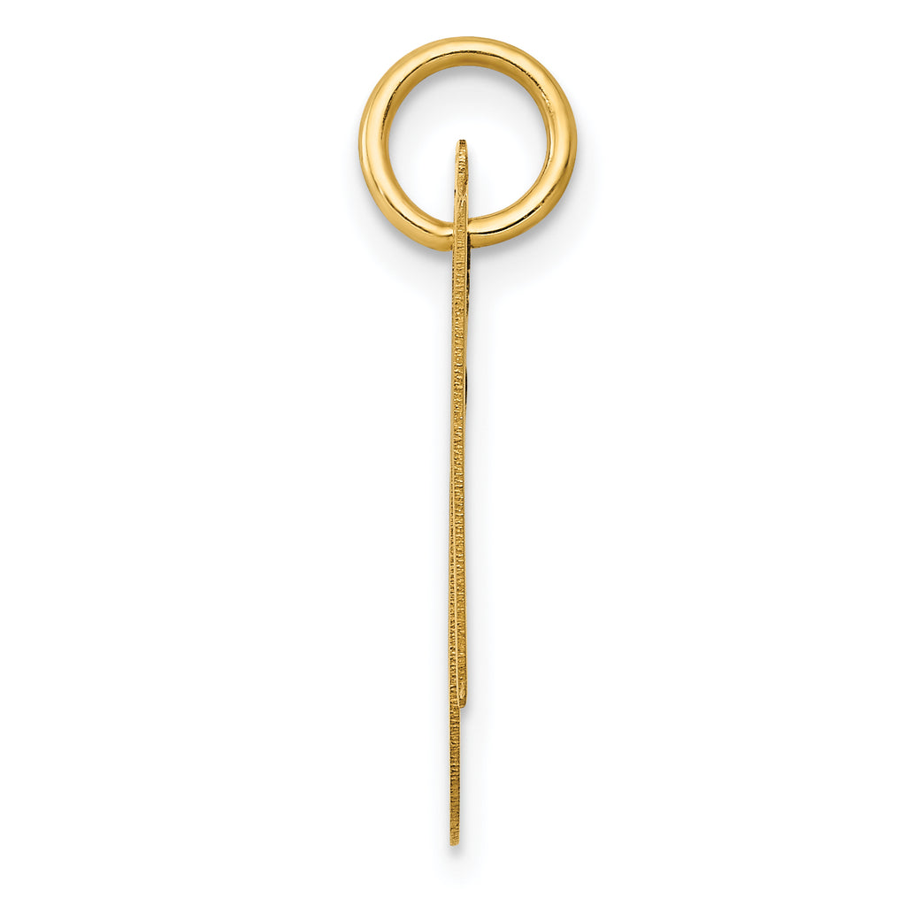 14K Medium Fancy Script Initial N Charm
