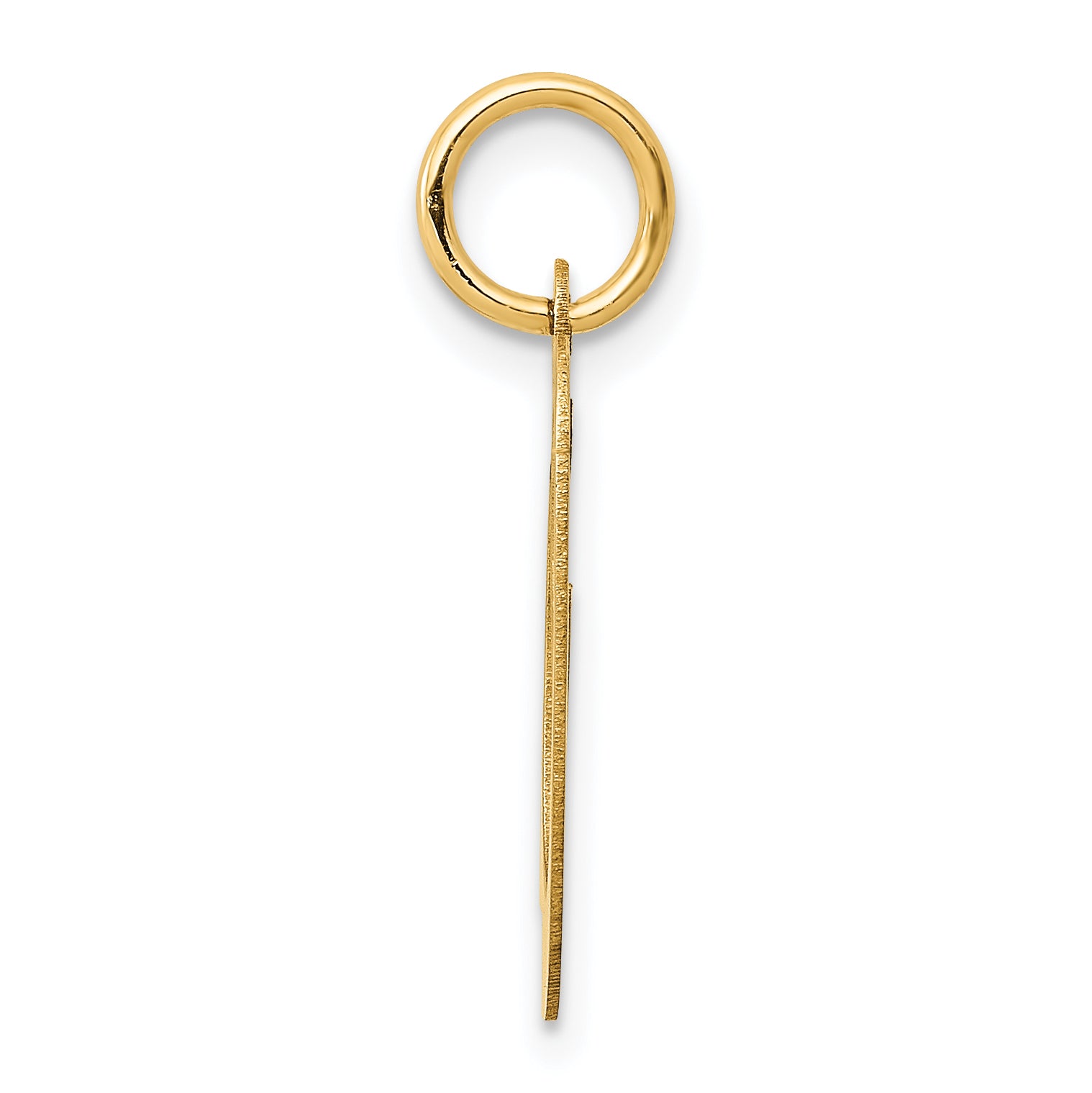 14K Medium Fancy Script Initial O Charm Secondary image