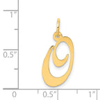 14K Medium Fancy Script Initial O Charm