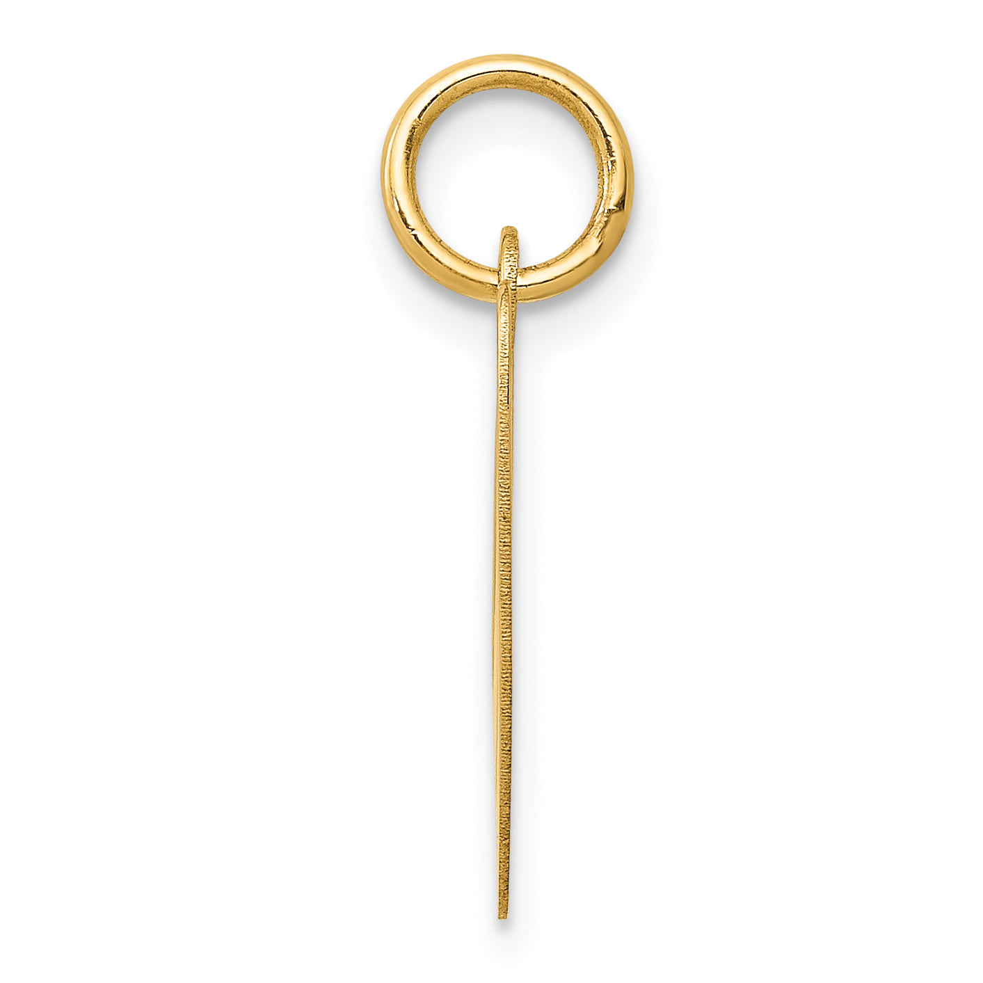 14K Medium Fancy Script Initial V Charm Secondary image