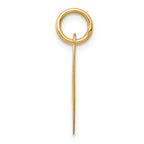 14K Medium Fancy Script Initial V Charm