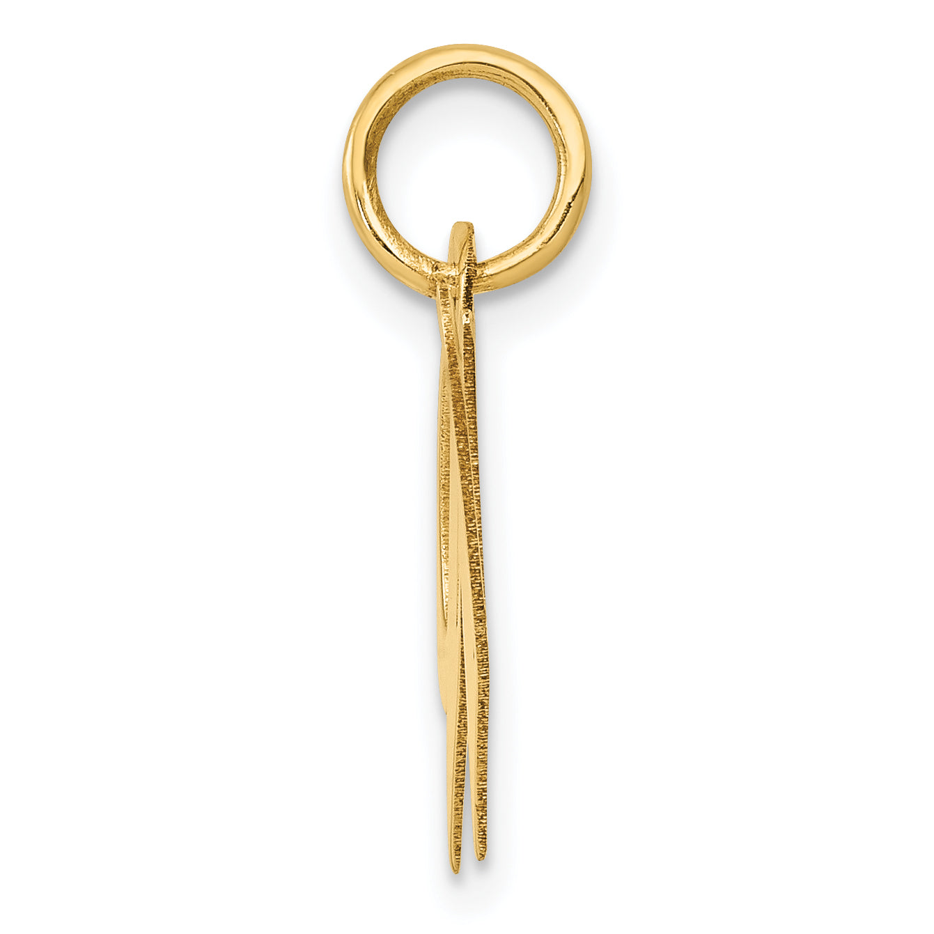 14K Medium Fancy Script Initial W Charm Secondary image
