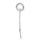 14K White Gold Medium Fancy Script Letter A Initial Charm