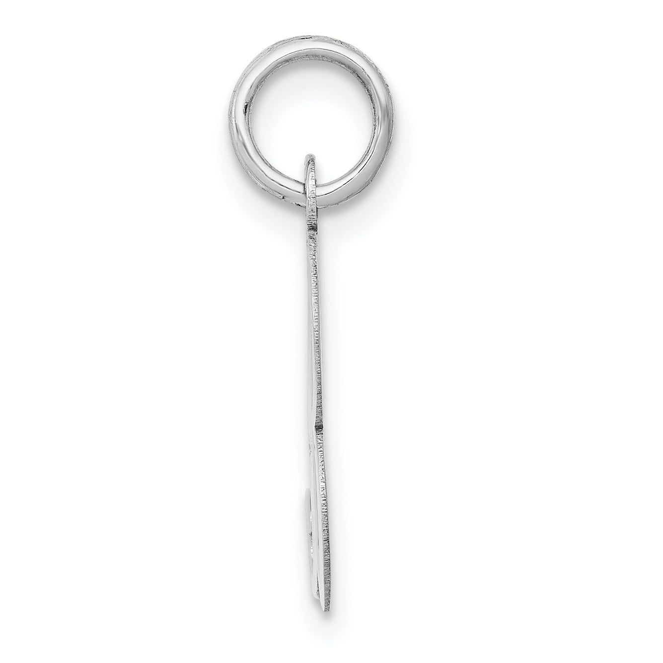 14K White Gold Medium Fancy Script Letter B Initial Charm Secondary image
