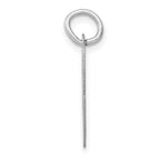 14K White Gold Medium Fancy Script Letter C Initial Charm