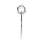 14K White Gold Medium Fancy Script Initial E Char
