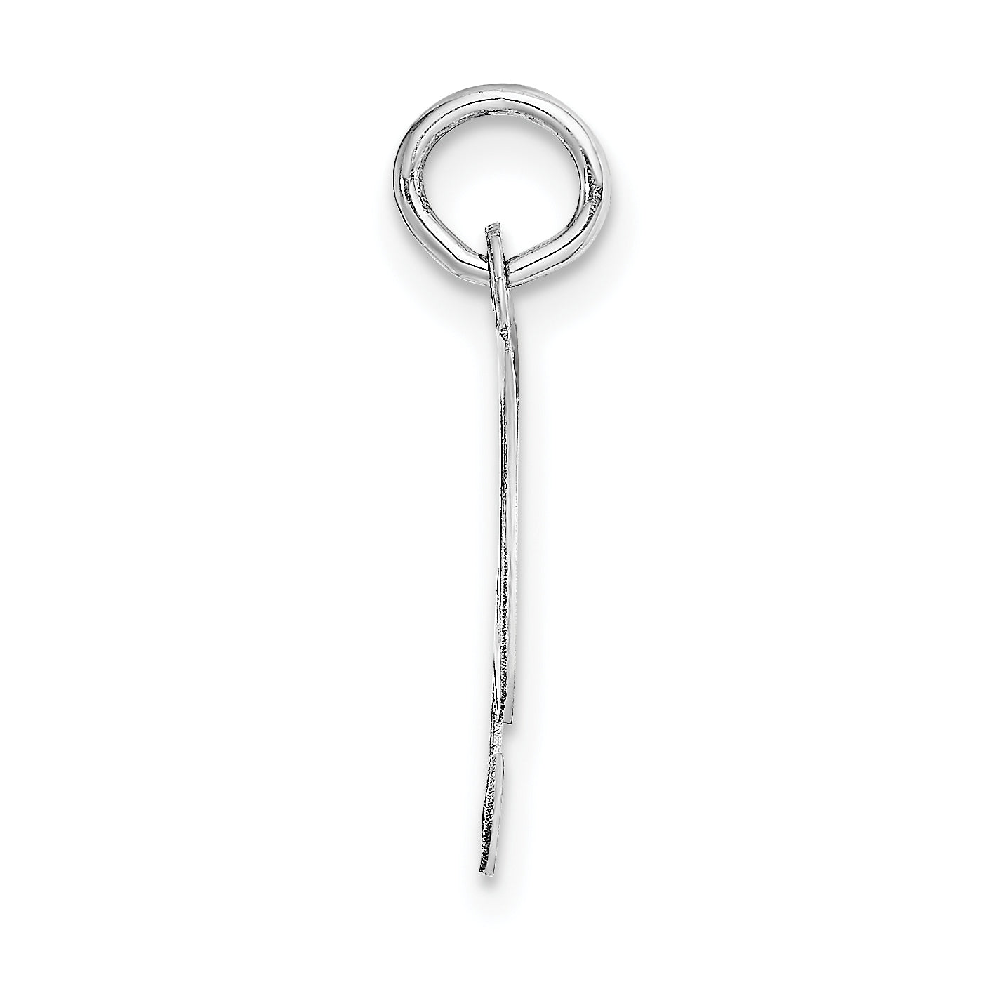14K White Gold Medium Fancy Script Initial F Char Secondary image
