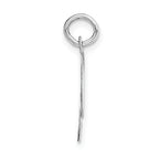 14K White Gold Medium Fancy Script Initial F Char