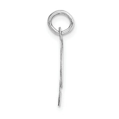 14K White Gold Medium Fancy Script Initial F Char