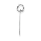 14K White Gold Medium Fancy Script Initial J Char