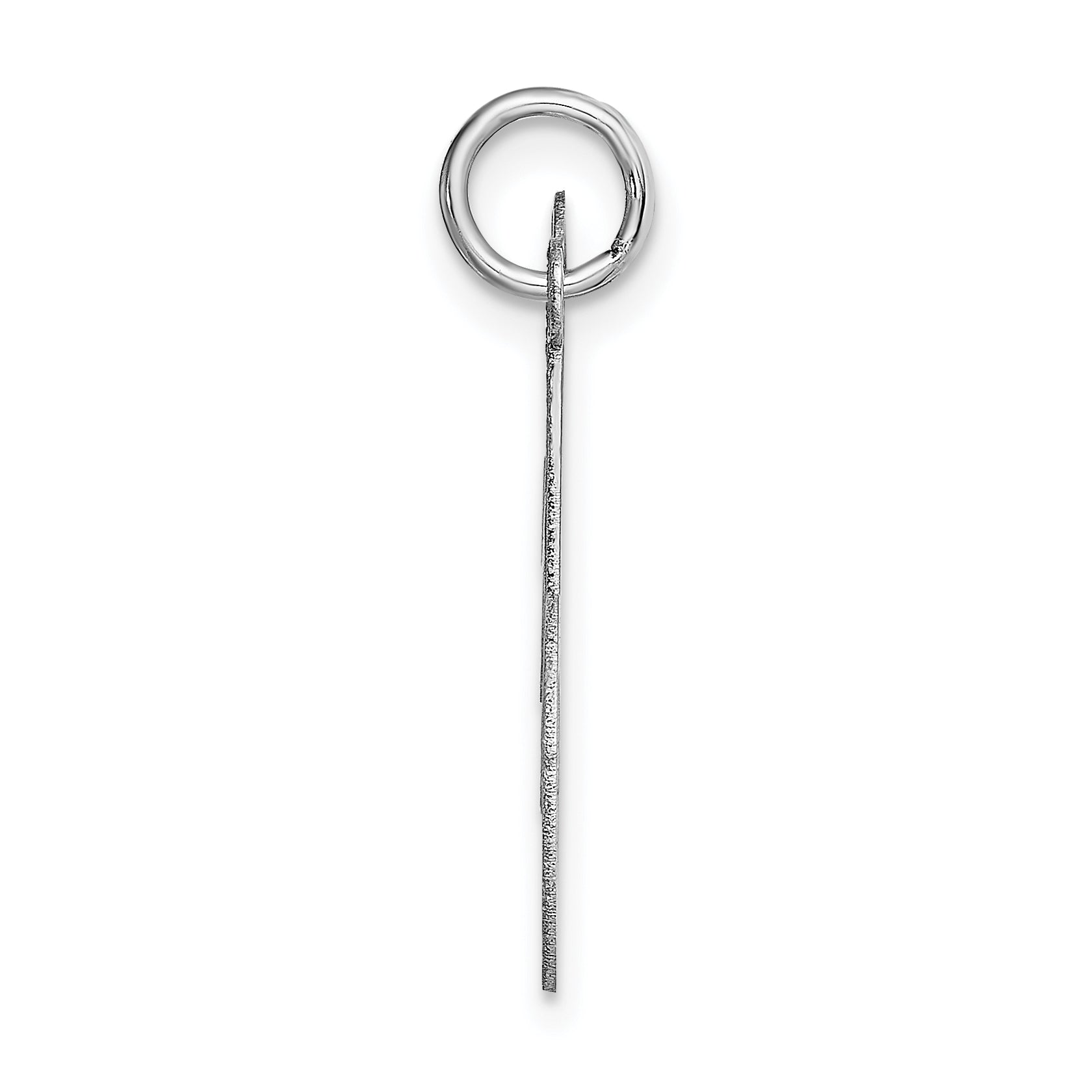 14K White Gold Medium Fancy Script Initial M Char Secondary image