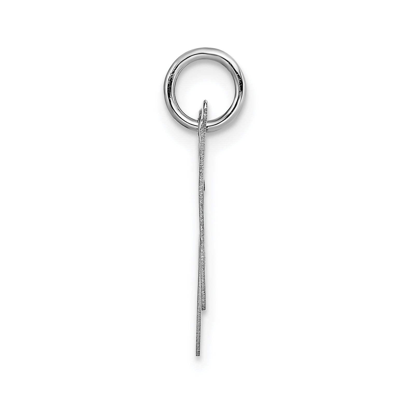 14K White Gold Medium Fancy Script Initial N Char Secondary image
