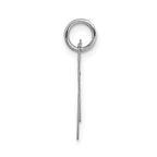 14K White Gold Medium Fancy Script Initial N Char