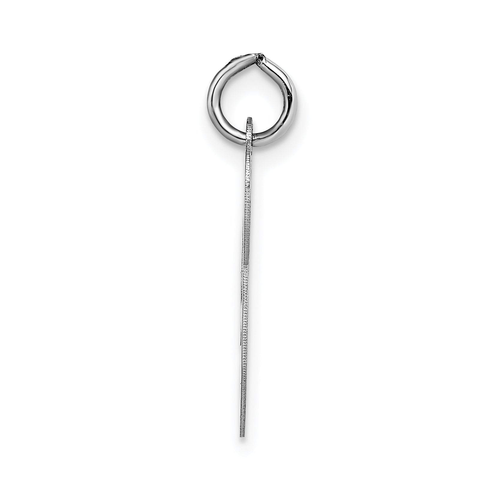 14K White Gold Medium Fancy Script Initial P Char Secondary image