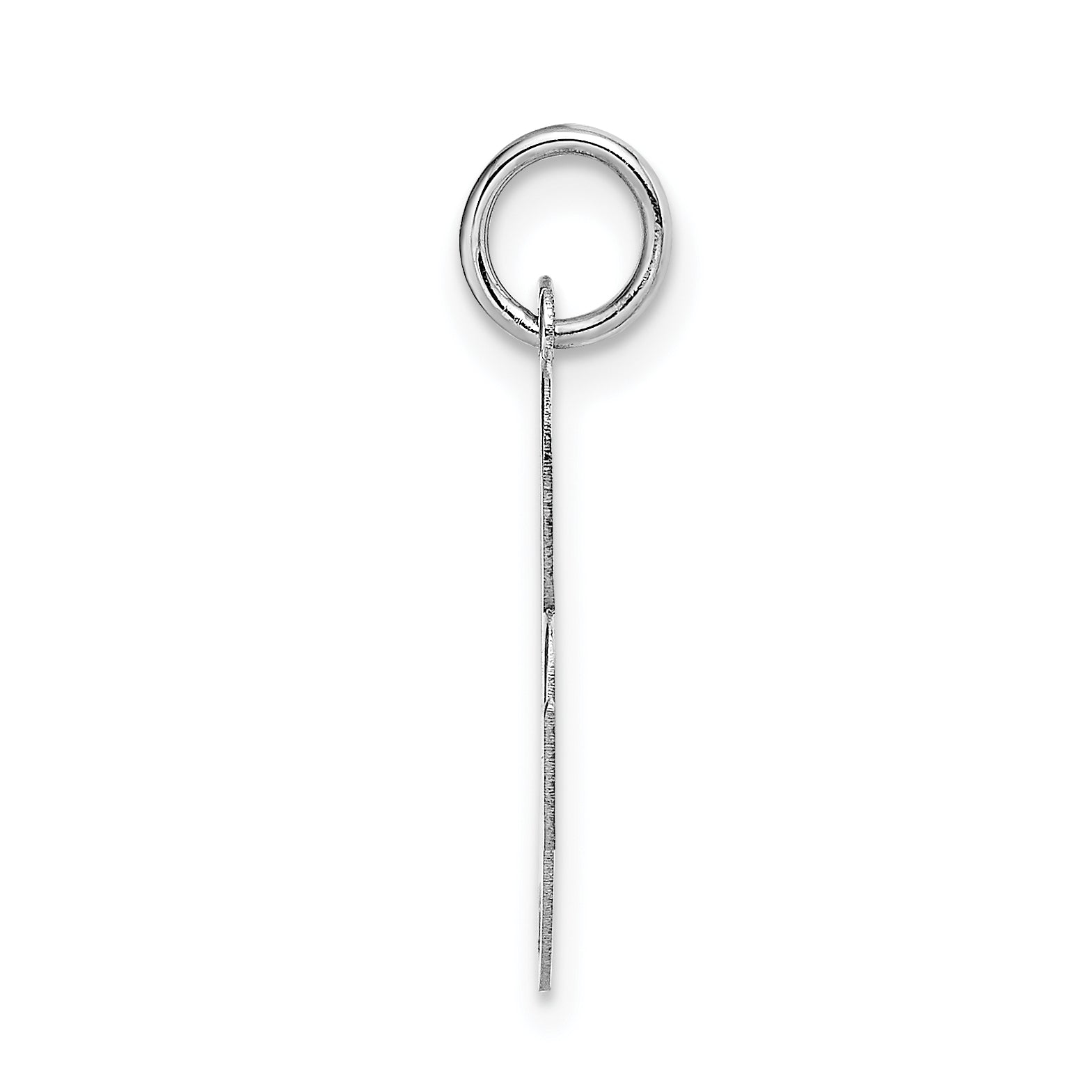 14K White Gold Medium Fancy Script Initial R Char