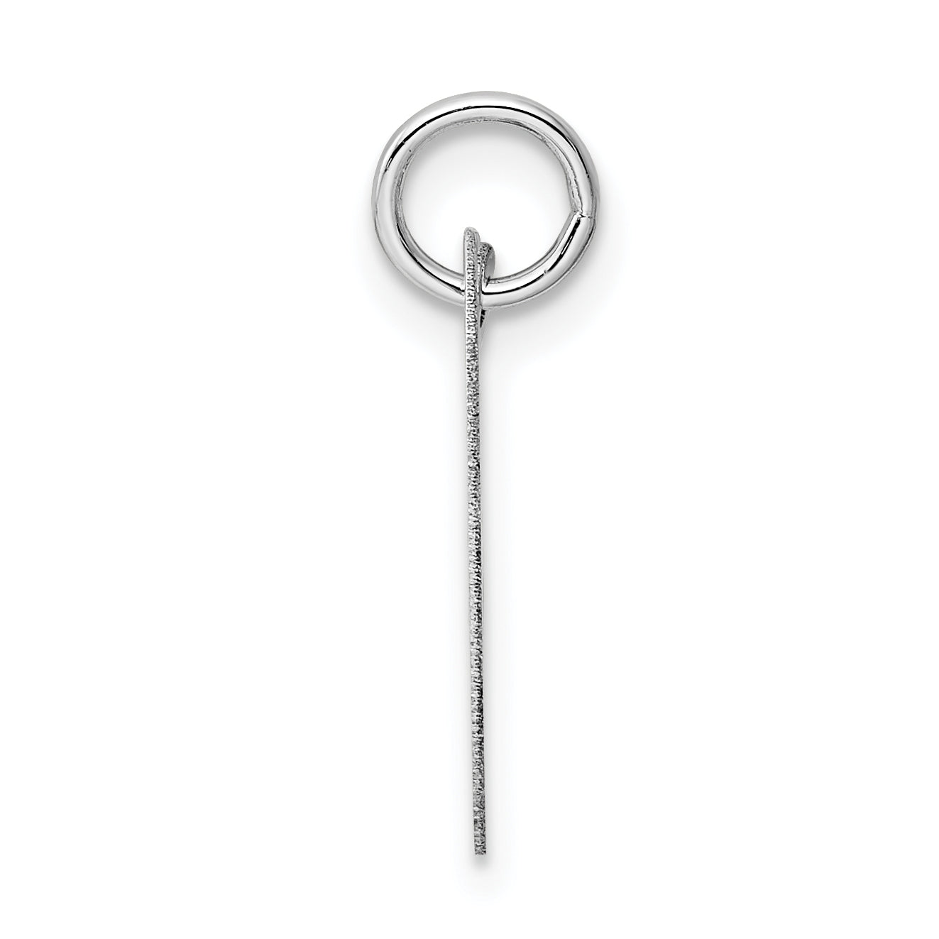 14K White Gold Medium Fancy Script Initial V Char Secondary image