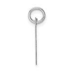 14K White Gold Medium Fancy Script Initial V Char