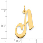 14K Large Fancy Script Letter A Initial Charm