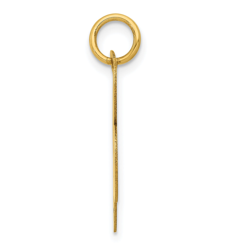 14K Large Fancy Script Letter B Initial Charm