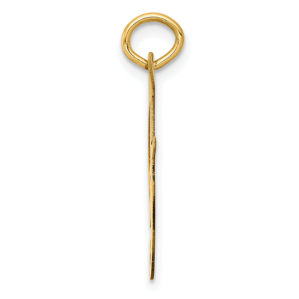 14K Large Fancy Script Initial F Charm