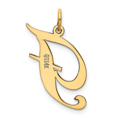 14K Large Fancy Script Initial F Charm