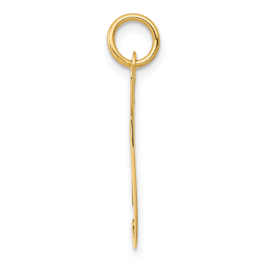 14K Large Fancy Script Initial G Charm