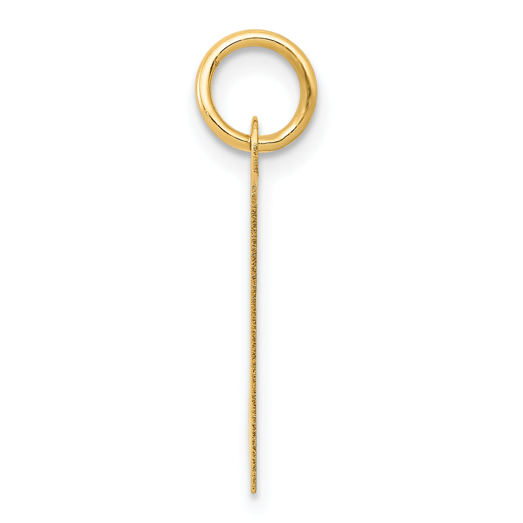 14K Large Fancy Script Initial H Charm