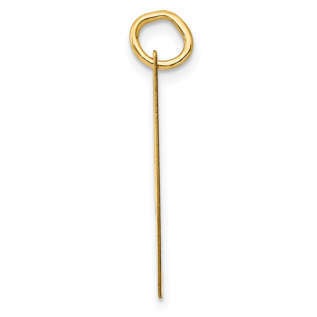 14K Large Fancy Script Initial I Charm