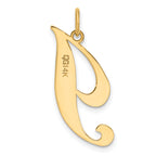 14K Large Fancy Script Initial I Charm