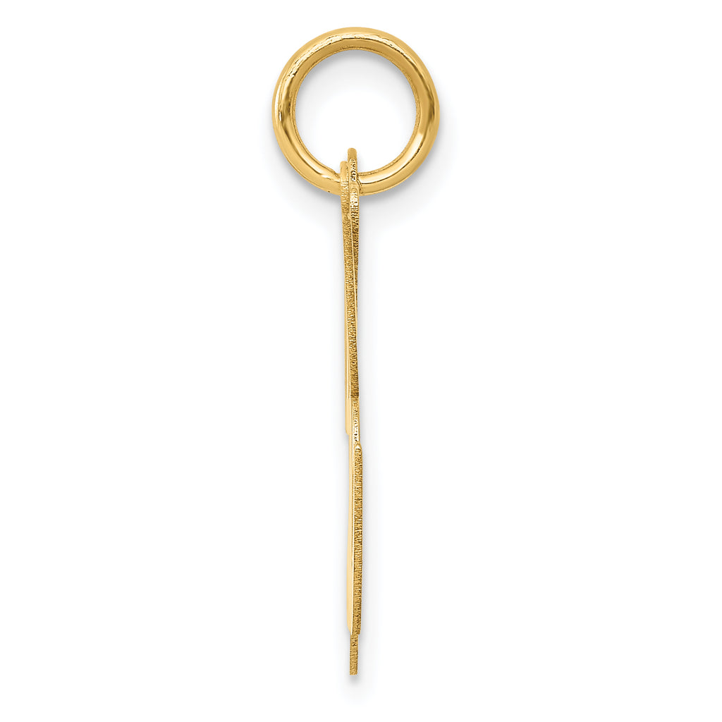 14K Large Fancy Script Initial K Charm