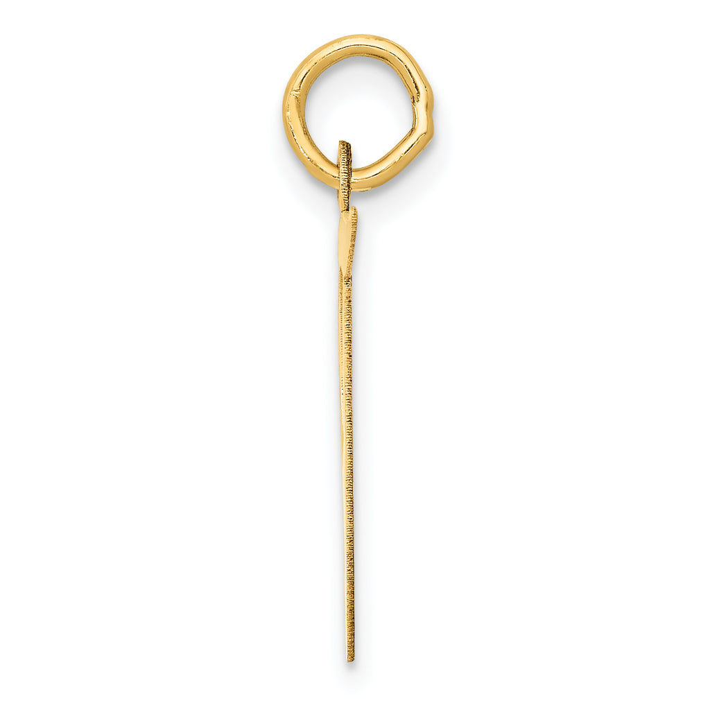 14K Large Fancy Script Initial T Charm