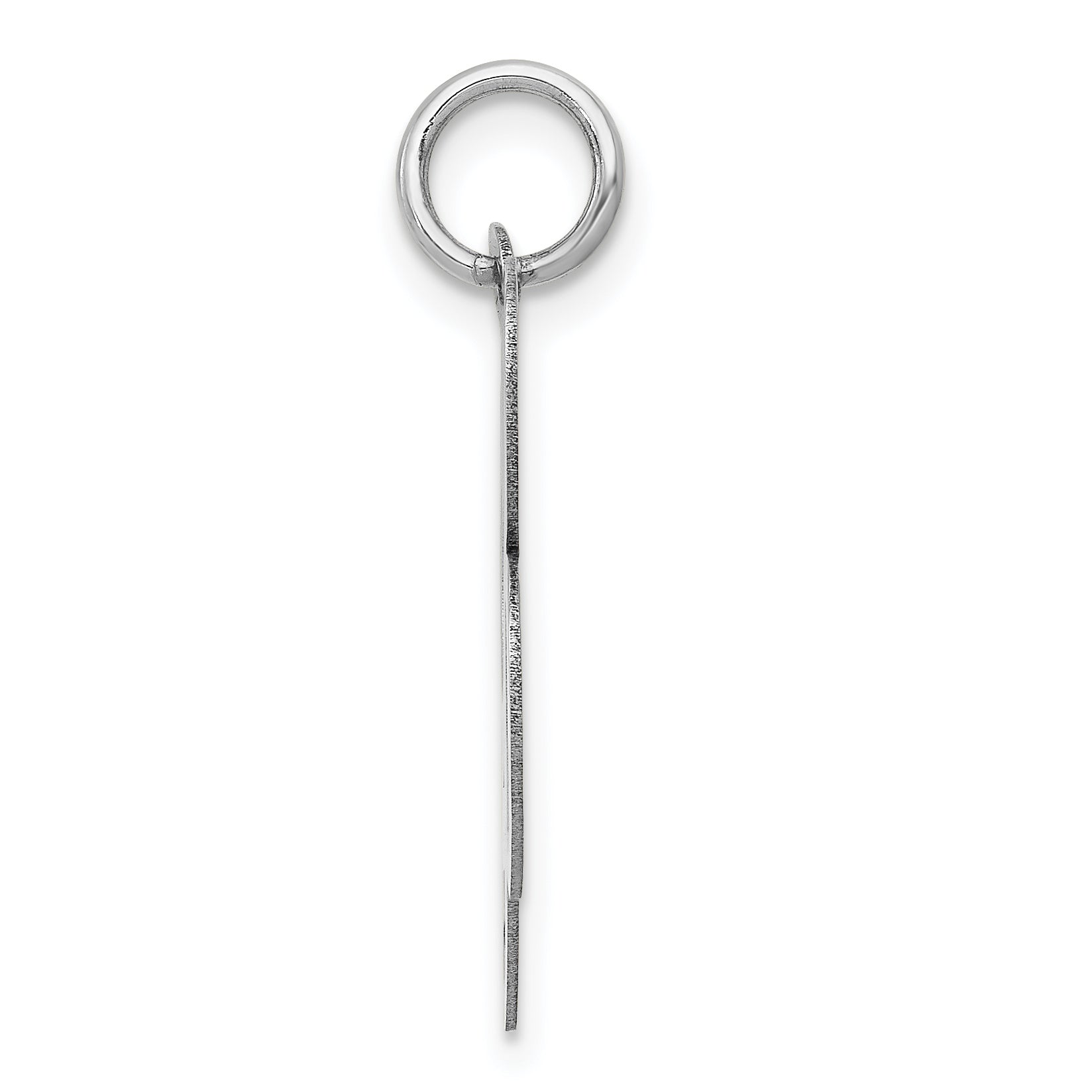 14K White Gold Large Fancy Script Letter B Initial Charm Secondary image