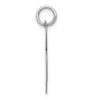 14K White Gold Large Fancy Script Letter B Initial Charm