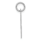 14K White Gold Large Fancy Script Letter C Initial Charm