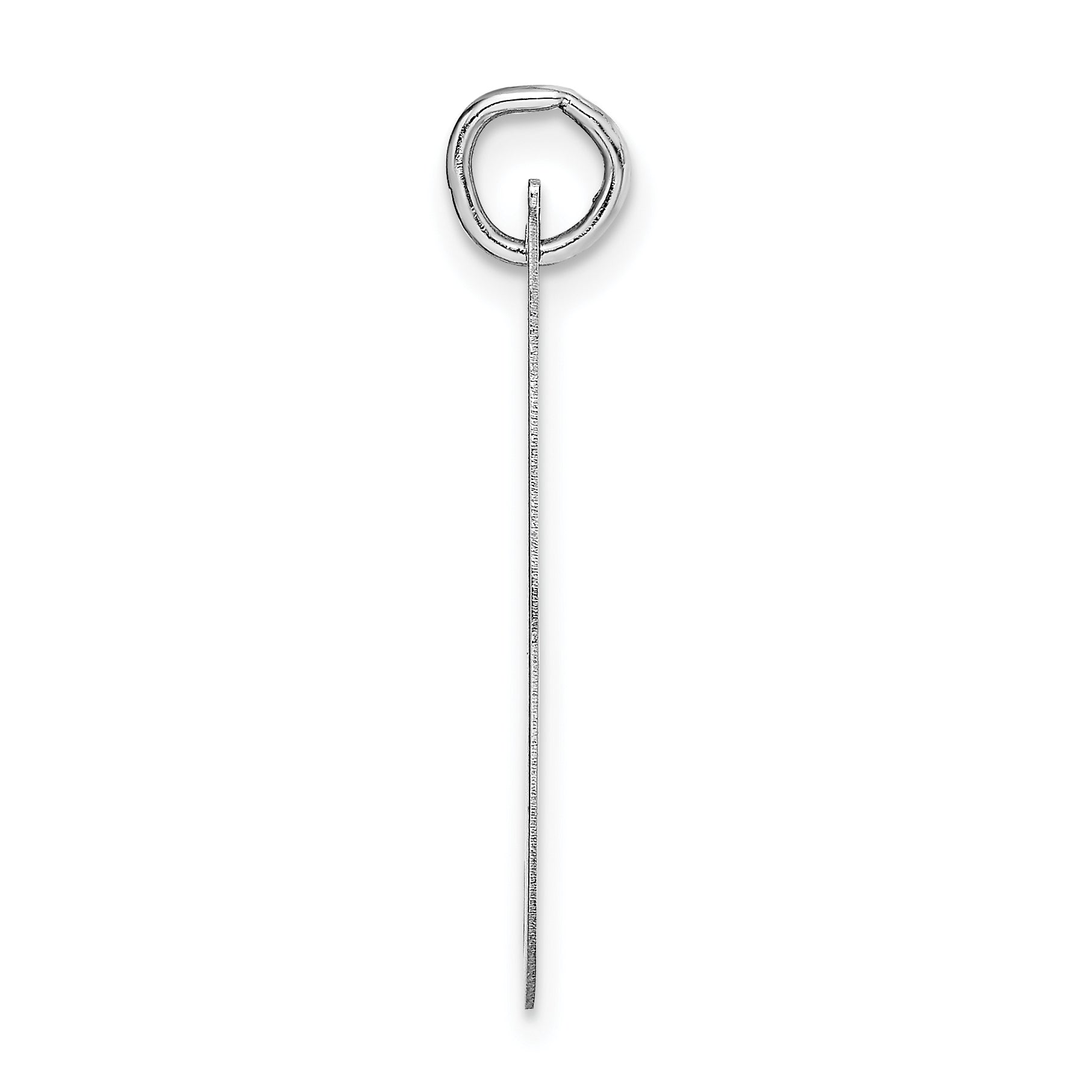14K White Gold Large Fancy Script Initial I Charm Secondary image