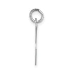 14K White Gold Large Fancy Script Initial K Charm
