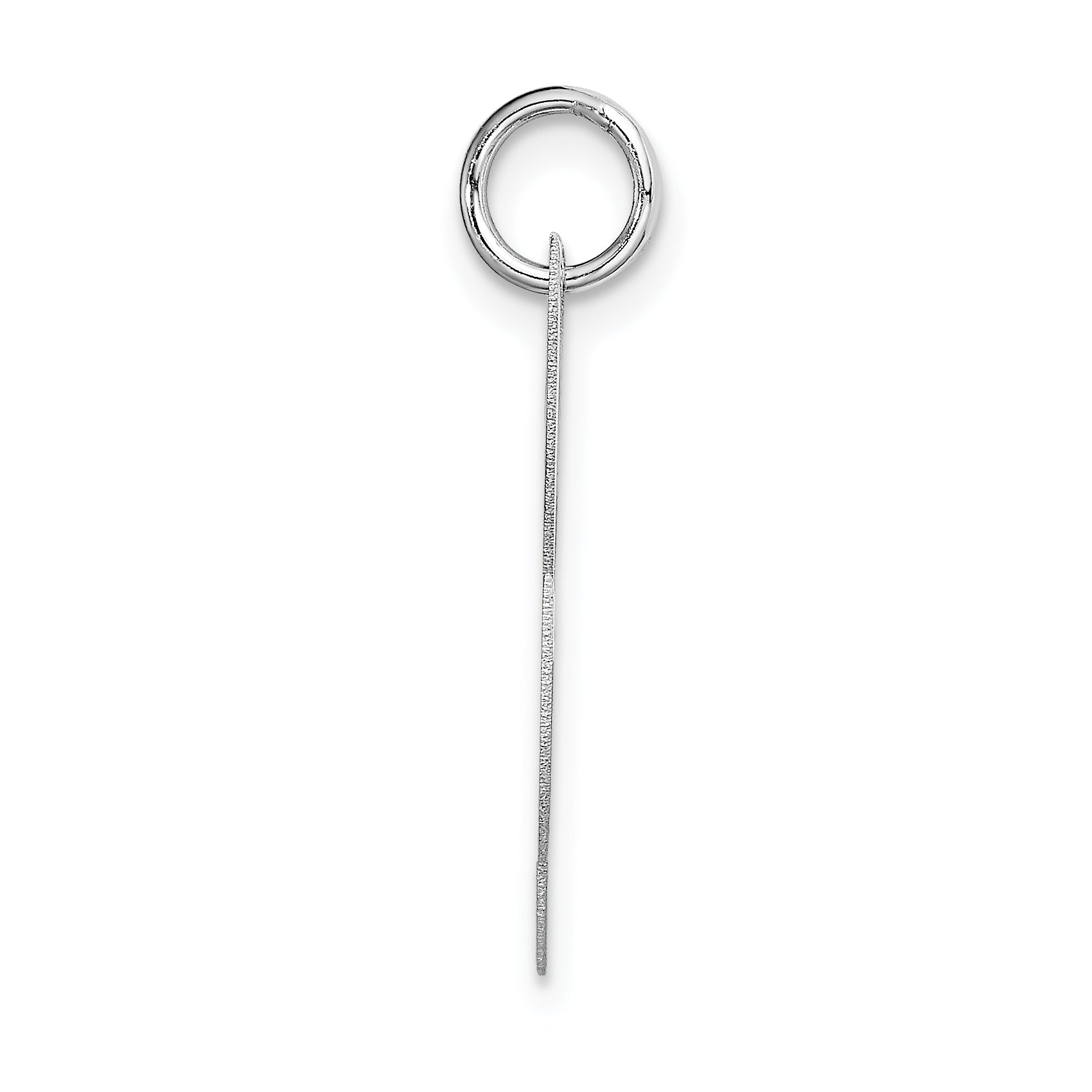 14K White Gold Large Fancy Script Initial L Charm Secondary image