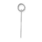 14K White Gold Large Fancy Script Initial L Charm