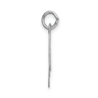 14K White Gold Large Fancy Script Initial M Charm