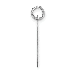 14K White Gold Large Fancy Script Initial O Charm