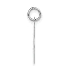 14K White Gold Large Fancy Script Initial S Charm