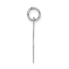 14K White Gold Large Fancy Script Initial S Charm