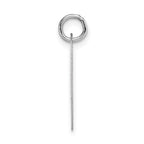 14K White Gold Large Fancy Script Initial V Charm