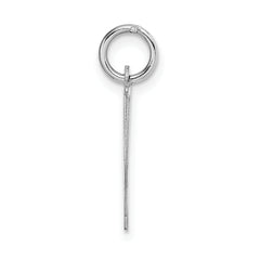 14K White Gold Large Fancy Script Initial W Charm