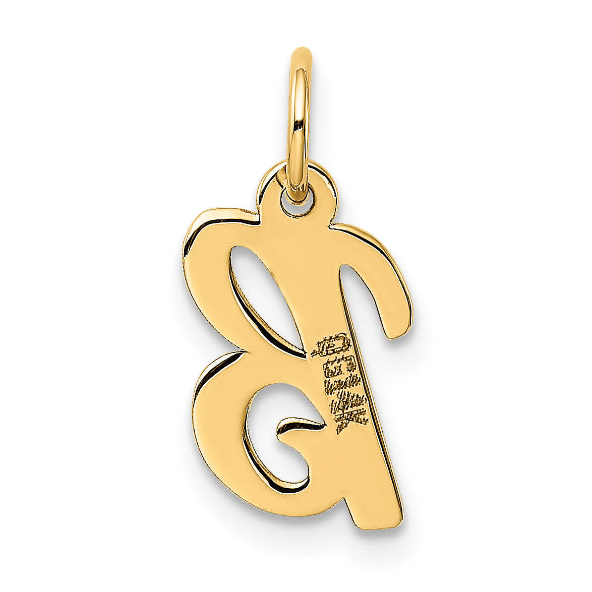 14K Small Script Letter B Initial Charm