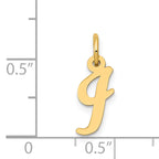 14K Small Script Initial I Charm