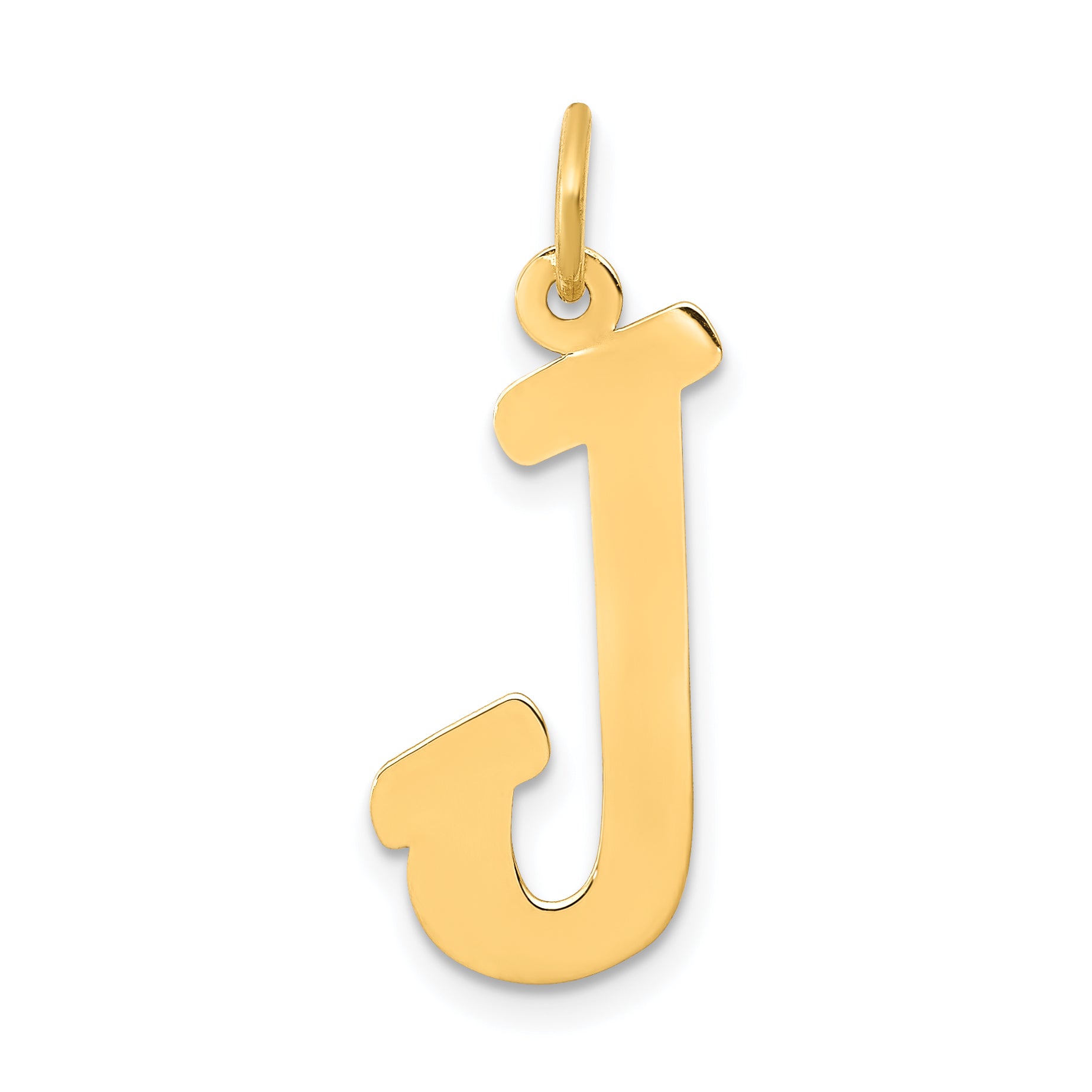 14k Small Script Letter J Initial Charm Main image