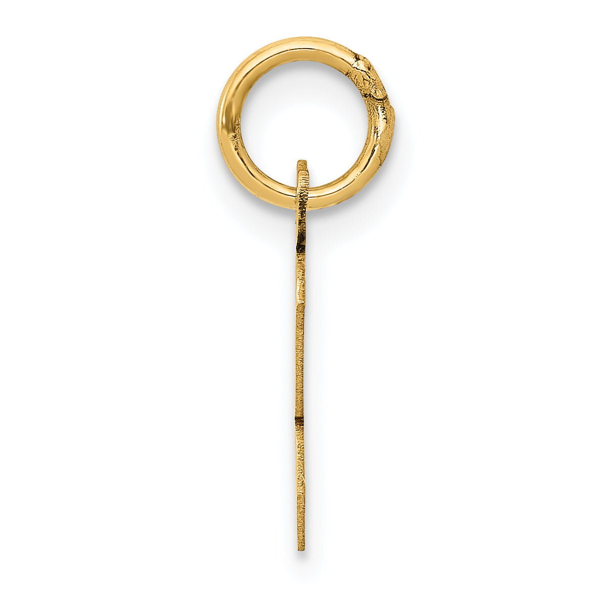 14K Small Script Initial K Charm Secondary image