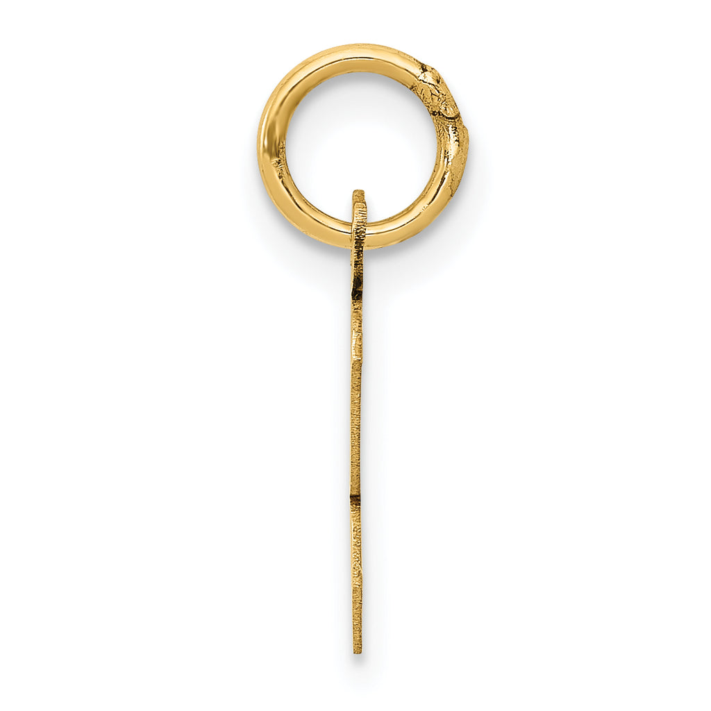 14K Small Script Initial K Charm