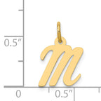 14K Small Script Initial M Charm